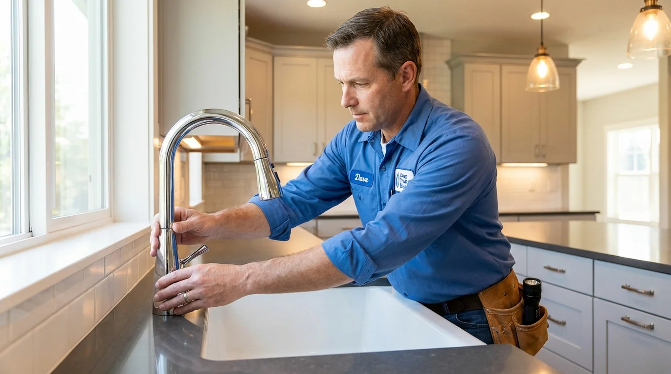 Kitchen faucet installation by Johns Plumbing LLC in Lincoln City